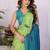 Lime linen  saree with blouse