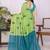 Lime linen  saree with blouse