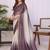 Purple linen checked saree with blouse