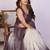 Purple linen checked saree with blouse