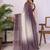 Purple linen checked saree with blouse
