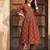 Women Ethnic Motifs Printed Empire Sequinned Pure Cotton Kurta with Trousers