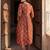 Women Ethnic Motifs Printed Empire Sequinned Pure Cotton Kurta with Trousers