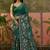 Green linen printed saree with blouse