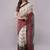 Off white pure linen printed saree with blouse