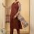 Women Ethnic Motifs Regular Kurta with Trousers & With Dupatta
