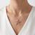925 Sterling Silver Rose Gold  Starfish Pendant Necklace  Set for Women