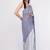 White pure linen striped saree with blouse