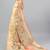 Beige tissue printed saree with blouse
