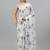 White chiffon printed saree with blouse