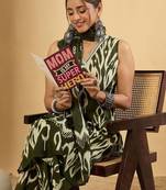 Women Geometric Printed Regular Pure Cotton Kurta with Trousers & With Dupatta