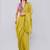Lime blended cotton solid saree with blouse