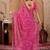 Pink chiffon printed saree with blouse