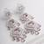 Silver plated pastel pink dangler earrings