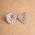 Silver plated diamond stud earrings