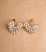 Gold plated diamond stud earrings