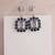 Silver plated dark blue drop earrings