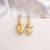 Silver plated yellow gold pear drop earrings