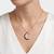 925 Sterling Silver  Rose Gold Crescent Moon Pendant Necklace Set  for Women