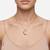 925 Sterling Silver  Rose Gold Crescent Moon Pendant Necklace Set  for Women