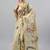 Cream tissue printed saree with blouse