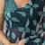 Navy blue chiffon printed saree with blouse