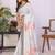 Off white linen  saree with blouse