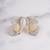 Silver plated yellow statement stud earrings