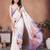 White linen printed saree with blouse