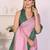 Multicolor linen solid saree with blouse