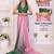 Multicolor linen solid saree with blouse