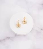 Golden huggie hoop earrings