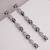 Silver plated blue stones linear drop earrings