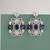 Silver plated navy blue stones drop earrings