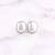 Silver plated white stone stud earrings