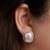 Gold plated yellow stone stud earrings