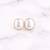 Gold plated yellow stone stud earrings