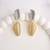 Dual tone statement drop earrings