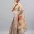 Grey tissue printed saree with blouse