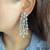 Silver plated chandelier bridal earrings