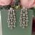 Silver plated chandelier bridal earrings