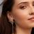 Golden linear chain drop earrings