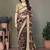 Black chiffon printed saree with blouse