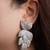 Silver plated cluster earrings