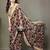 Black chiffon printed saree with blouse