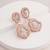 Rose gold plated silver dangler earrings