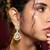 Gold plated silver dangler earrings