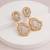 Gold plated silver dangler earrings