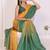 Multicolor linen solid saree with blouse