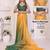 Multicolor linen solid saree with blouse